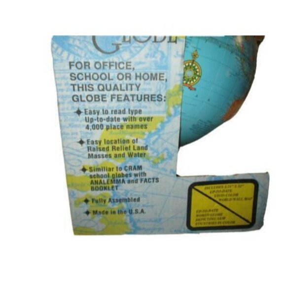 Blue Ocean 12in. Tabletop Globe, Champagne Base - Picture 2 of 5